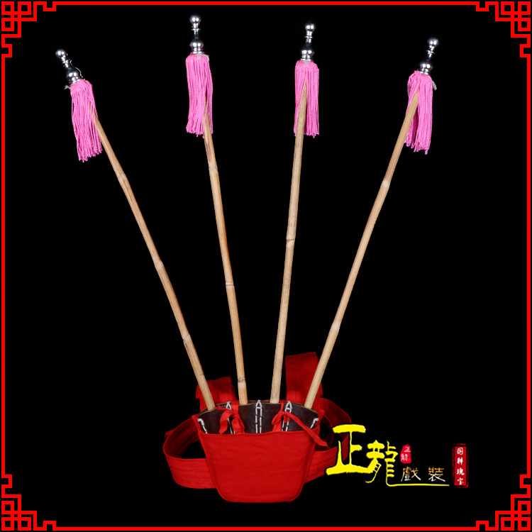 潞西戏装戏曲用品靠旗男女大靠 靠板 正宗牛皮旗杆旗架